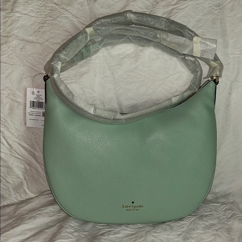 Kate Spade Green Hobo Bag with Silver Hardware